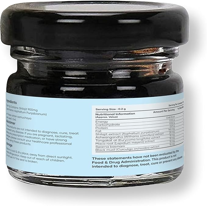 mars by GHC Pure Himalayan Shilajit Gold (Resin) Powered with Shilajit and Surgemax - 20g - Pack of 1 | Pure Organic Shilajit Resin sourced from Himalayas