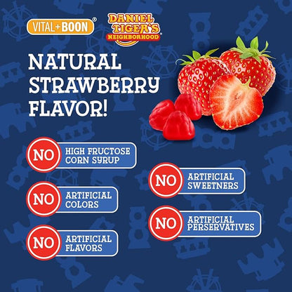 Daniel Tiger - Kids Melatonin Gummies for Children Ages 3 & Up (60 Count) Sleep Gummies for Kids Supports Natural Sleep Non Habit Forming - Vegan, Non GMO Gluten Free Gummy