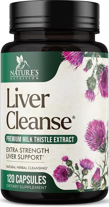 Liver Cleanse Detox & Repair Supplement – 21 Herb Formula with Milk Thistle, Dandelion, Artichoke, Chicory Root & Beet – Natural Liver Support for Detox & Wellness – Non-GMO, Vegan – 120 Capsules