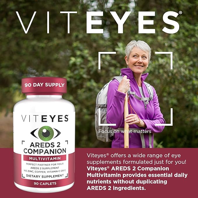 Viteyes Classic AREDS 2 Companion Multivitamin Supplement, Comprehensive Multivitamin Formula for AREDS 2 Users, 90 Capsules