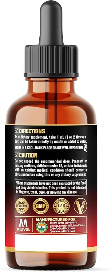 13in1 Wormwood Liquid Drops - 1900mg Black Walnut Wormwood Liquid Extract with Whole Cloves & More - 60 Day Supply - 2 Fl Oz