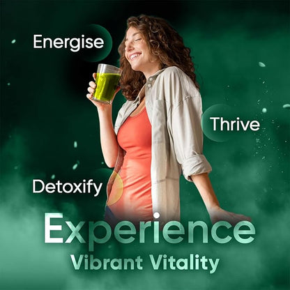 Super Greens Powder, 50+ Superfoods Blend, No Sugar, Fiber, Fruits, Vegetables, Spirulina, Chlorella, Mushrooms, Antioxidants, Prebiotics & Probiotics, Digestive Enzymes (9.52 OZ, Mango)