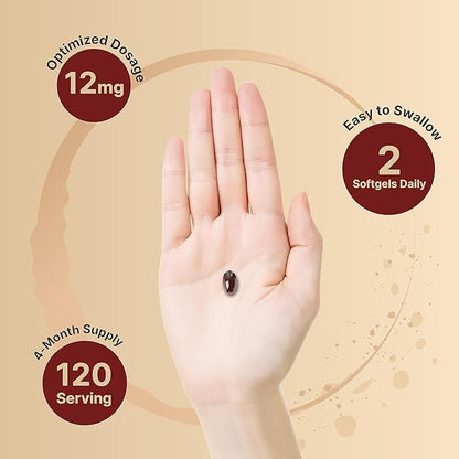 NatureBell Astaxanthin 12mg, 240 Softgels, Made with Astax (Max Strength from MicroAlgae), Natural Antioxidant for Skin & Eye Health – Non-GMO & No Gluten, 4 Month Supply