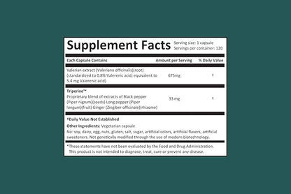 Valerian Ayurvedic Promotes Rest Sleep Relaxes Muscles 120 Vegetarian Capsules