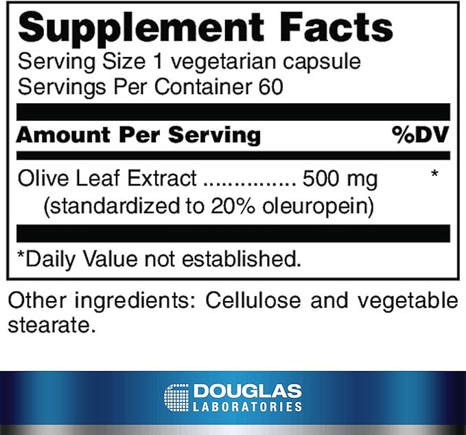 Douglas Laboratories Olive Leaf Extract | Olive Leaf for Heart Health | 60 Capsules