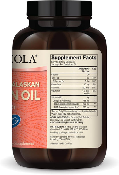 Dr. Mercola Wild Caught Alaskan Salmon Oil, 30 Servings (90 Capsules), Omega-3s, Dietary Supplement, Supports Healthy Brain & Cognitive Function, Non-GMO, MSC Certified
