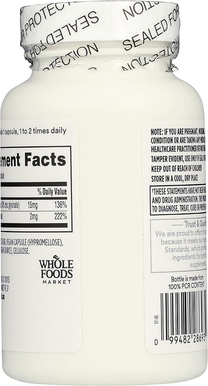 365 by Whole Foods Market, Chelated Zinc plus Copper, 120 Count