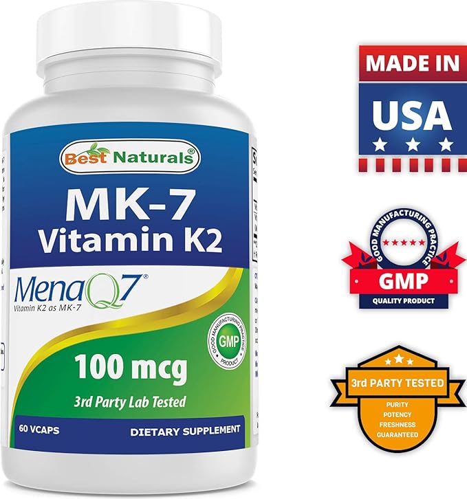 Best Naturals MK-7 100 mcg & Quercetin with Bromelain