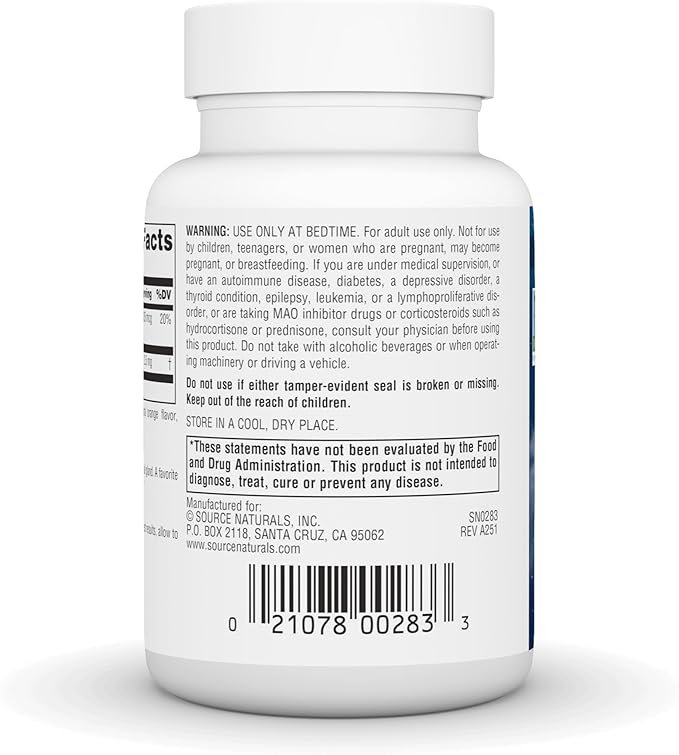 Source Naturals Melatonin 2.5 mg - 240 Orange Flavored Lozenges