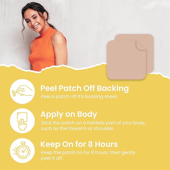 D3 Patches (Pack of 60) - 100% Natural D Patch for Women and Men - with Calcium, Magnesium, K2 - Immune & Body Support - Enhanced Formula