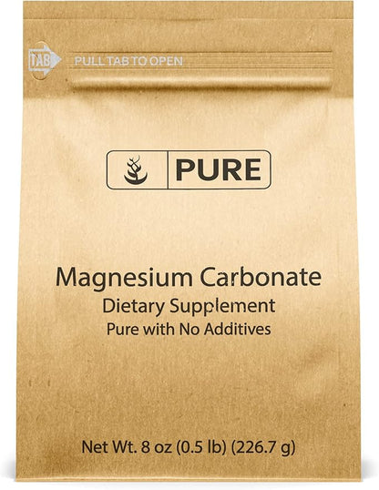 Pure Original Ingredients Magnesium Carbonate (8oz) Magnesium Supplement, Non-GMO, Multi-Purpose