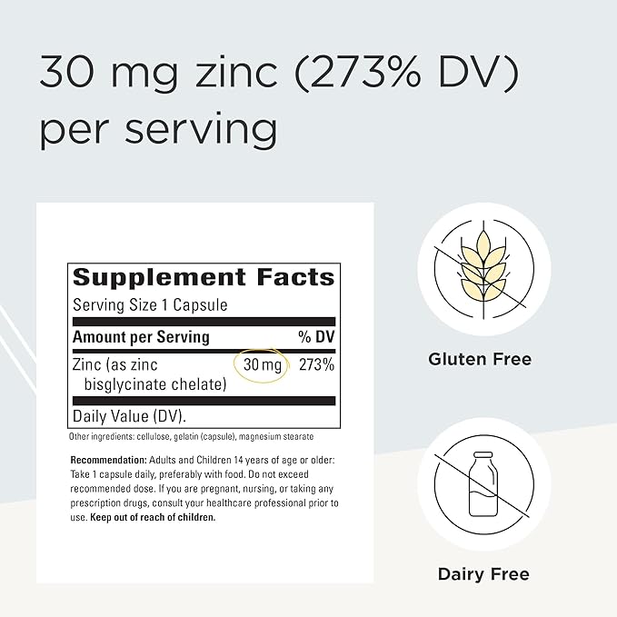 Integrative Therapeutics - Zinc Chelate Zinc Supplement, Immune Support*, High Absorption, 100 Capsules