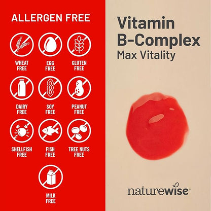 NatureWise Vitamin B Complex for Women and Men - with Folic Acid Biotin B1 B2 B3 B6 B12 - Support Cellular Energy & Mental Clarity - Gluten & Dairy Free, Non-GMO - 150 Softgels[5-Month Supply]