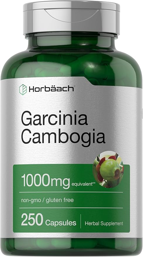 Horbaach Garcinia Cambogia Extract Pills | 1000mg | 250 Capsules | Herbal Extract Supplement | Non-GMO, Gluten Free