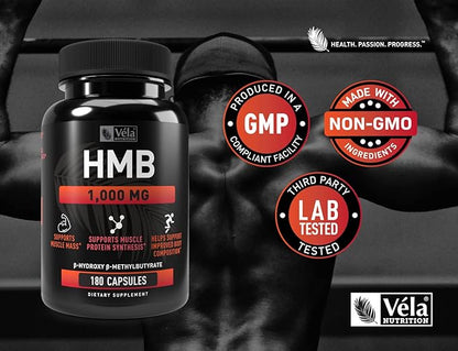 HMB (Hydroxymethylbutyrate) Capsules 1,000 mg | | B-Hydroxy & B-Methyburate | Supports Muscle Mass, Muscle Protein Synthesis* | Support Improved Body Composition |180 Capsules