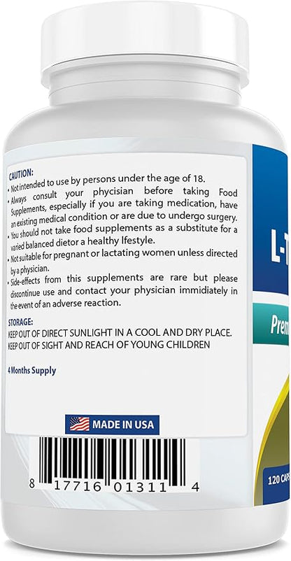 Best Naturals L-Tryptophan 500 mg 120 Capsules (120 Count (Pack of 2))