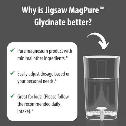 Jigsaw Health MagPure Glycinate | Premium Magnesium Glycinate Capsules | 120 Capsules