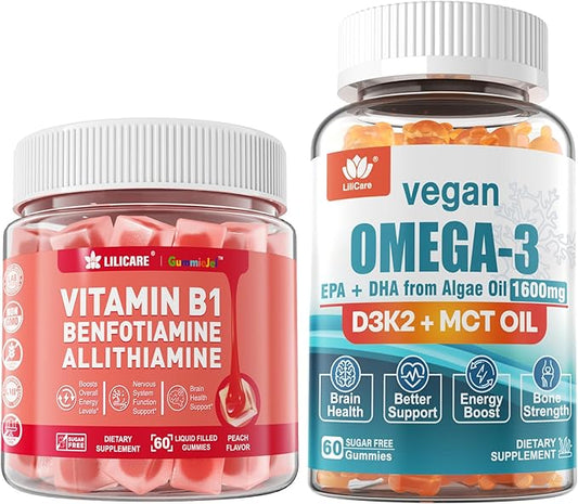 Vegan Omega3 Gummies +Vitamin B1 Gummies
