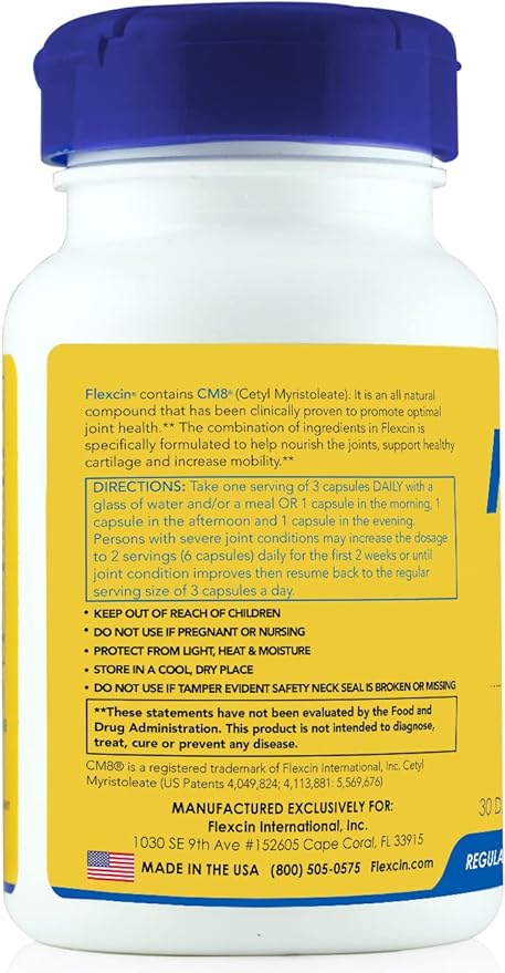 Flexcin Joint Health & Mobility Formula with CM8-3 Pack (270 Capsules)
