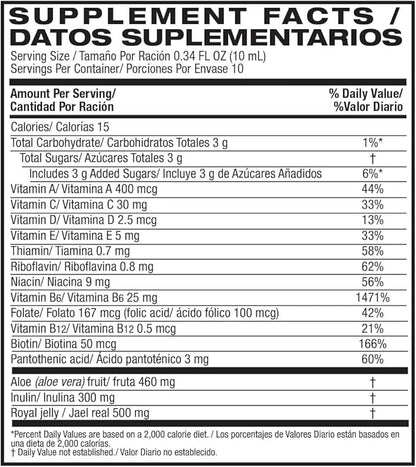 Ceresmart Tiaminal Plus Multivitamin for Women and Men – 10 x Single Serving Vials Liquid Multivitamins Dietary Supplement – Energy Boost Vitamin Supplements with Aloe Vera, Royal Jelly