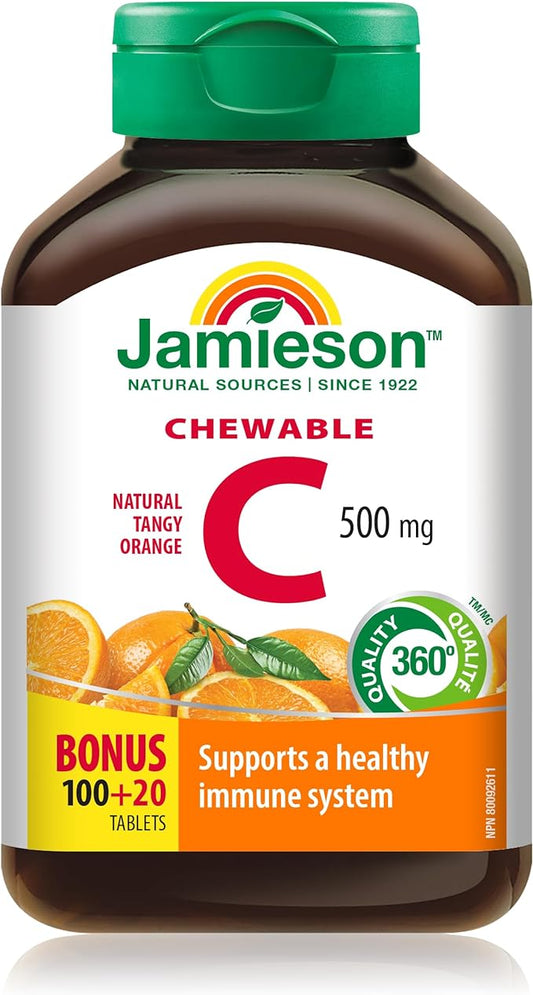 Jamieson Vitamin C Orange 500mg 120 Tablets