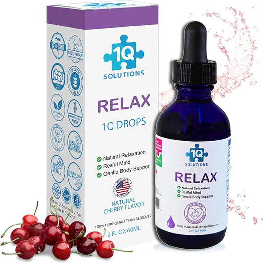 Relax - Kids Sleep Aid & Calm Liquid Drops | Magnesium Glycinate, L-Theanine & L-Glycine | Melatonin -Free, Sugar-Free, Vegan, Gluten-Free, Non-GMO | Advance Absorption | Easy-to-Take | 2 Fl Oz