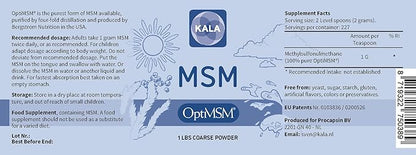 OptiMSM – Pure Methylsulfonylmethane MSM Supplement Powder – Organic, Gluten Free, Non-GMO – Opti MSM Sulfur Crystals/Powder for Kids and Adults