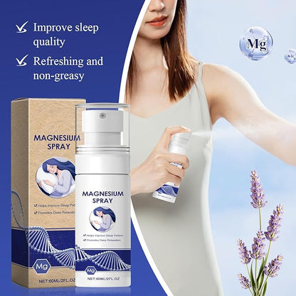 2Pcs Magnesium Oil Spray-Pure & Organic Natural Magnesium Oil Bottle,Skin & Body Natural Magnesium Oil Spray,Magnesium Oil Spray for Soothing Relief & Relaxation and Better Sleep