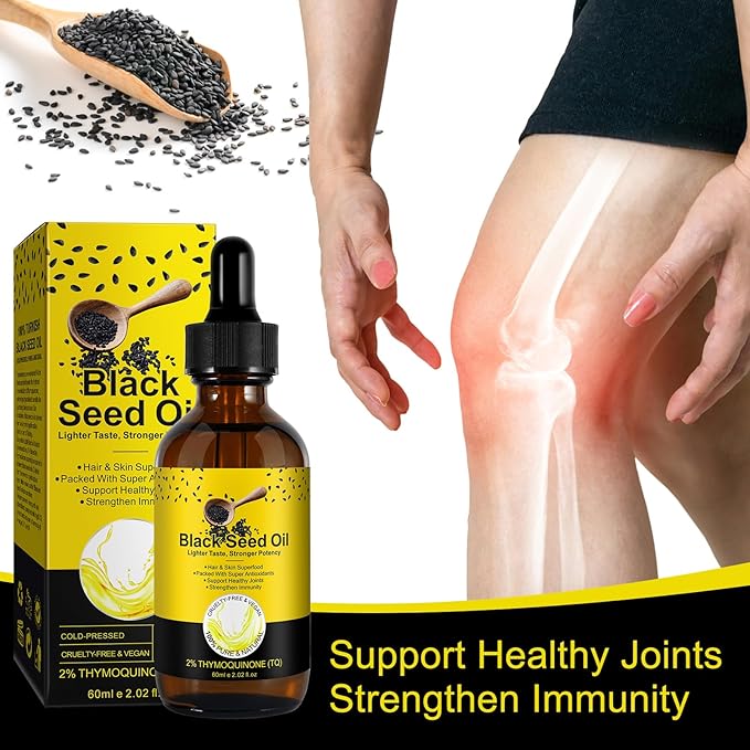 Black Seed Oil Organic Cold Pressed Organic Black Seed Oil 100% Pure And Natural Liquid, Enriched With High Tq & Dynamic Harmony Of Omegas 3 6 9 For Dry Damaged Hair Growth Skin Care Nourishment