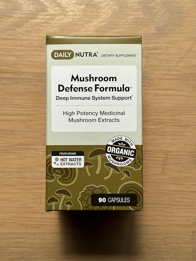Mushroom Defense Formula - Immune Support Supplement | Organic Mushrooms, Hot Water Extracted - Reishi, Chaga, Maitake, Shiitake & Turkey Tail (270 Capsules)