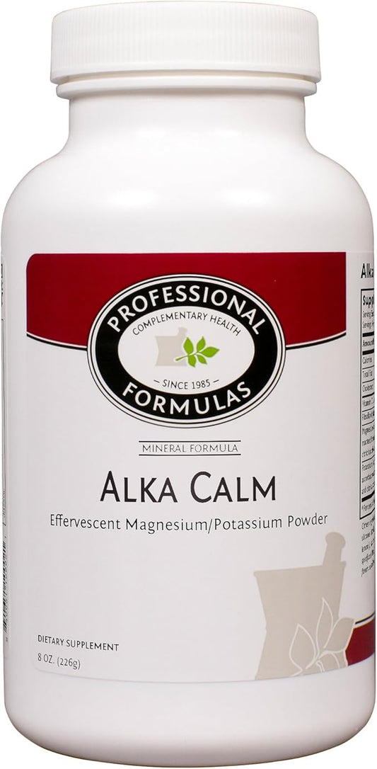 Professional Formulas Alka Calm - Magnesium and Potassium Supplement, Drink Mix Powder - Gluten Free, Vegetarian, & Hypoallergenic, Raspberry Lemon