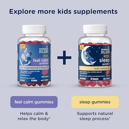 Mommy's Bliss Kids Sleep Liquid with Melatonin & Calming Herbs | Supports The Natural Sleep Process for Children 3 Years & Up | Grape Flavor | Sugar Free| 4 Fl Oz (60 Servings)