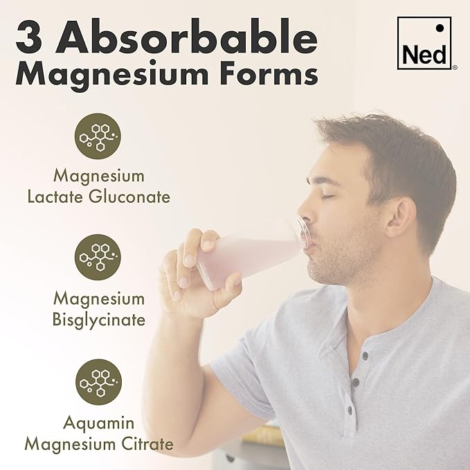 Mellö Magnesium Supplement Superblend Powder - Magnesium Glycinate with L-Theanine, GABA, and Trace Minerals - Supports Sleep, Relaxation, and Balanced Energy - Lemon Flavor, 10-Pack, Singles