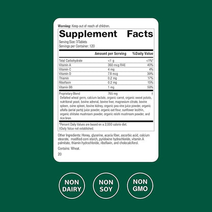 Standard Process Inc. Catalyn - Whole-Food Based Foundational Support for General Wellbeing with Vitamins D, C, A & B6, Thiamine, Riboflavin, Magnesium Citrate - 360 Tablets
