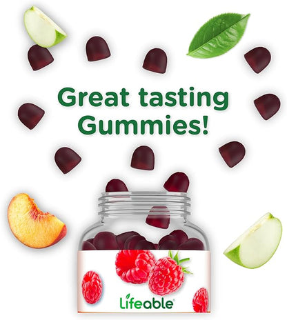 Lifeable Black Cohosh Gummies | 500 mg | Black Cohosh for Menopause Hot Flashes and Night Sweats Relief for Women | Non GMO and Vagan Herbal Supplements | 90 Gummies