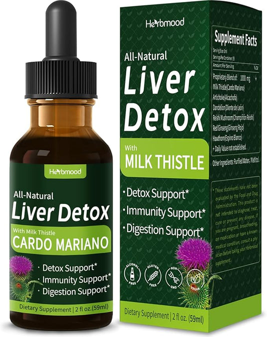 100% Pure Supplement - Natural Herbal Formula with Milk Thistle Artichoke Dandelion. 2oz