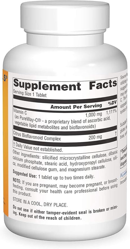 Source Naturals Metabolic C, 1000mg Vitamin C - 200 Tablets