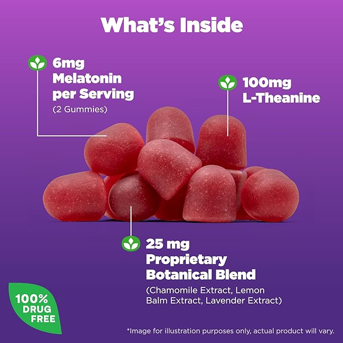 Natrol Sleep+ Calm Melatonin Gummies for Adults, Sleep Gummies, Strawberry Flavor, 60 Gummies, 30 Day Supply