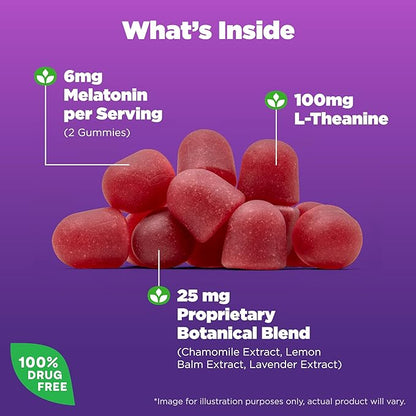 Natrol Sleep+ Calm Melatonin Gummies for Adults, Sleep Gummies, Strawberry Flavor, 60 Gummies, 30 Day Supply