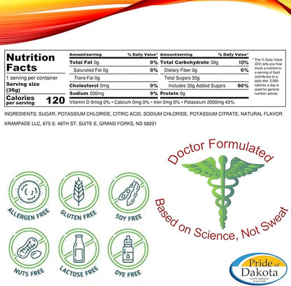 Original 2K - 2000 mg Potassium Electrolyte Powder Drink Mix | Cramp Relief - Hydration - Increased Performance | Orange - 20 Single Serving Packets