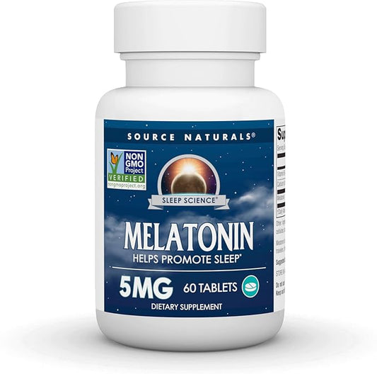 Source Naturals Sleep Science Melatonin, Helps Promote Sleep*, 5 mg - 60 Tablets