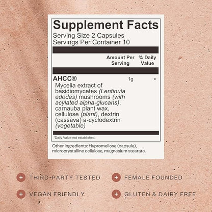 SHII AHCC Daily Immunity, 10-Days Supply – Vegan, Gluten Free Immune Support Supplement with AHCC, Immune System Support from Functional Shiitake Mushrooms, Promotes Immune Response & Cellular Health