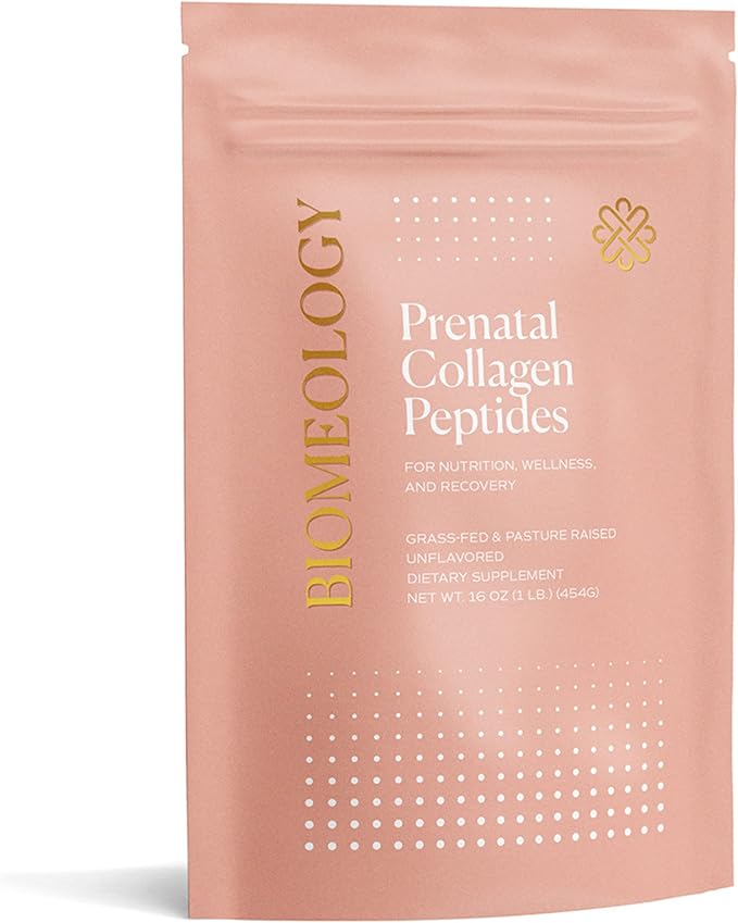 Prenatal Collagen Peptides - Grass-Fed Collagen Protein, with Glycine & Amino Acids for Pregnancy & Postpartum - Help Digestion, Immune Health, Pelvic Floor, & Postpartum Recovery (16 oz.)