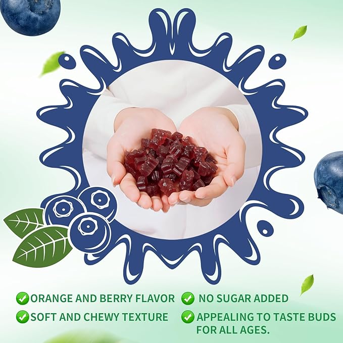Calcium Magnesium Zinc Gummies with Vitamin D3 & K2 - High Potency Enhanced Absorption -120 Blueberry Gummies Flavored