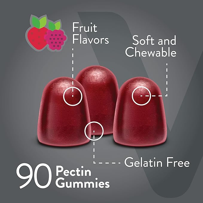 Prebiotic Fiber Gummies for Adults, 7g - Zero Sugar Added - Fiber Supplement Gummies for Digestive Health Regularity - Vegan, Gelatin Free - Chewable Fruit Flavored Gummy