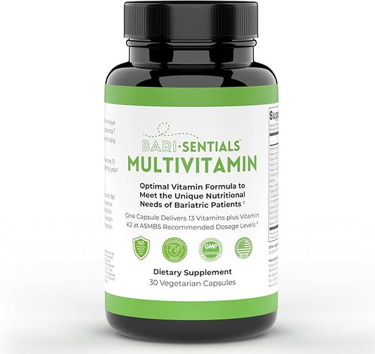R-Kane Barisentials Bariatric Multivitamins Supplement- Post Bariatric Support for Gastric Bypass, Sleeve Gastroectomy, DS- Essential Daily Nutrition- 30 Vegetarian Capsules