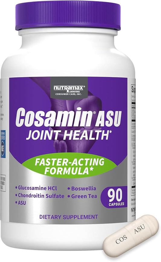 Nutramax Cosamin® ASU Joint Health Supplement with Glucosamine, Chondroitin & ASU for Men’s & Women's Joint Health, 90 Capsules
