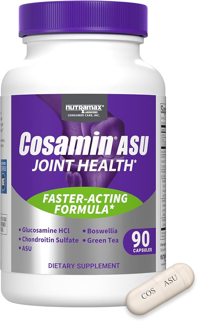 Nutramax Cosamin® ASU Joint Health Supplement with Glucosamine, Chondroitin & ASU for Men’s & Women's Joint Health, 90 Capsules