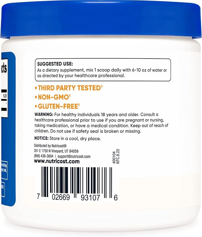 Nutricost Pure DMAE-Bitartrate Powder 100G (2 Bottles)