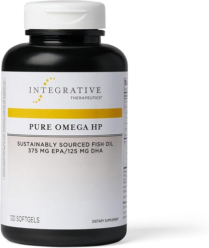 Integrative Therapeutics - Pure Omega HP Fish Oil Softgels - 575 mg Omega 3 Fatty Acids with EPA and DHA - Fish Oil -Sustainably Sourced - 120 Count